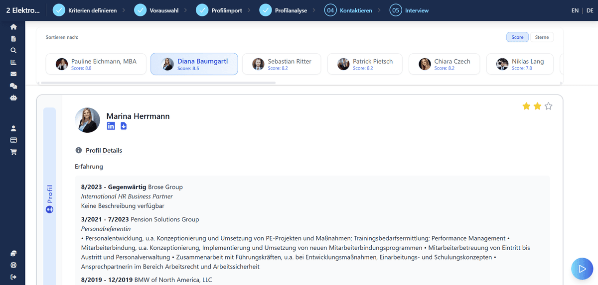 Personalisierte Kandidatenansprache